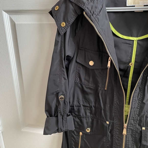 Michael Kors Petite Hooded Anorak - Black - Picture 5 of 7